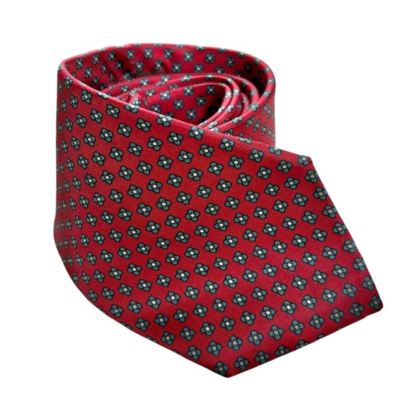 Vintage Yves Saint Laurent Silk Flower Necktie - Picture 1 of 6
